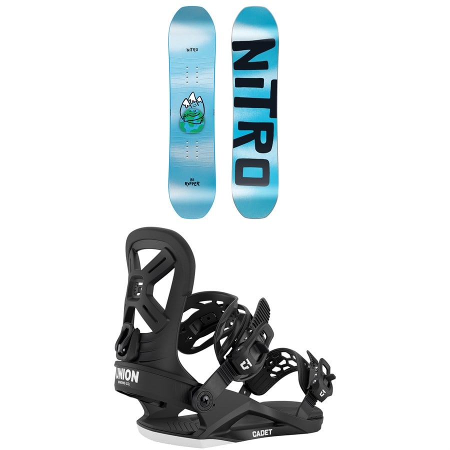 evo Nitro Ripper Snowboard + Union Cadet Snowboard Bindings - Kids' 2026