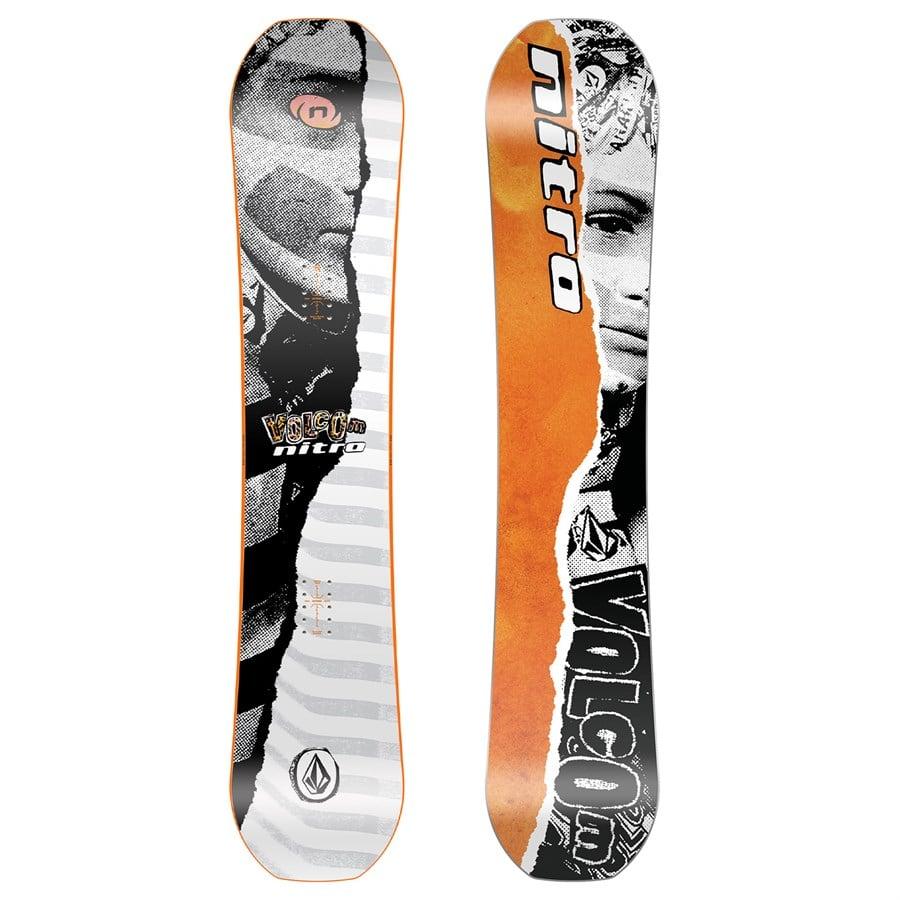 Evo Nitro Ripper X Volcom Snowboard + Charger Snowboard Bindings - Kids'