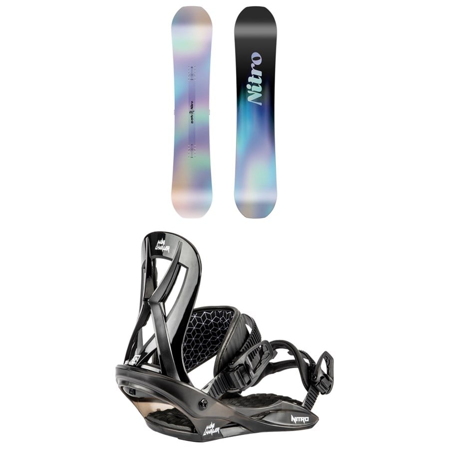 evo Nitro Spirit Snowboard + Mini Charger Snowboard Bindings - Kids 2025