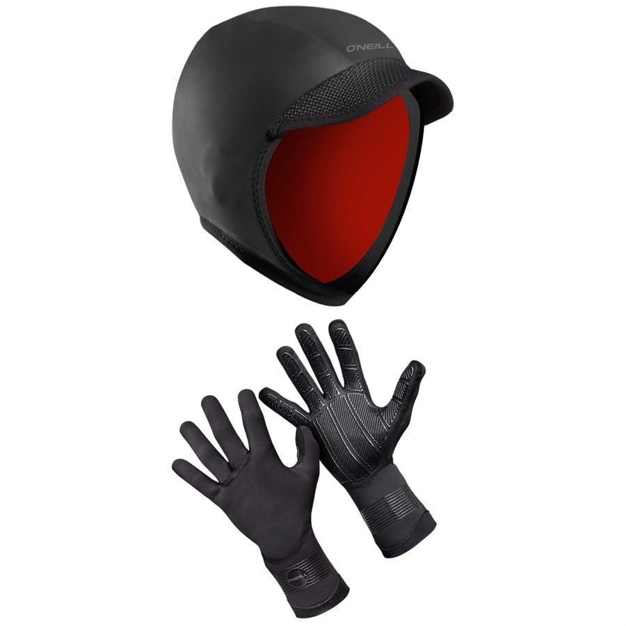 Evo O'Neill 3mm Squid Lid Wetsuit Hood + 1.5mm Psycho Tech Gloves