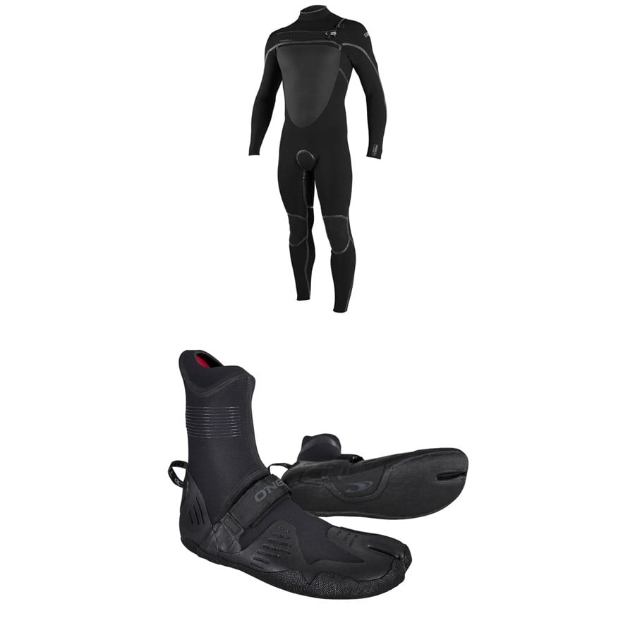 Evo O'Neill 4/3+ Psycho Tech Chest Zip Wetsuit + 3/2 Psycho Tech Split Toe Wetsuit Boots