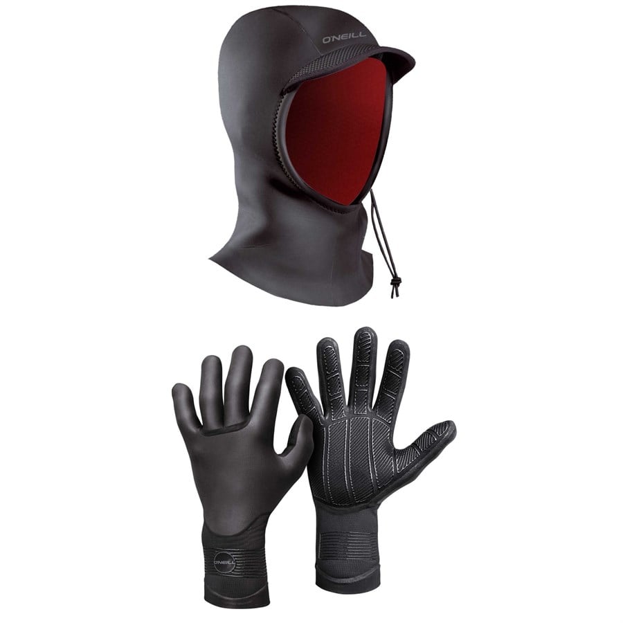 evo O'Neill Psycho 3mm Wetsuit Hood + 3mm Psycho Tech Gloves