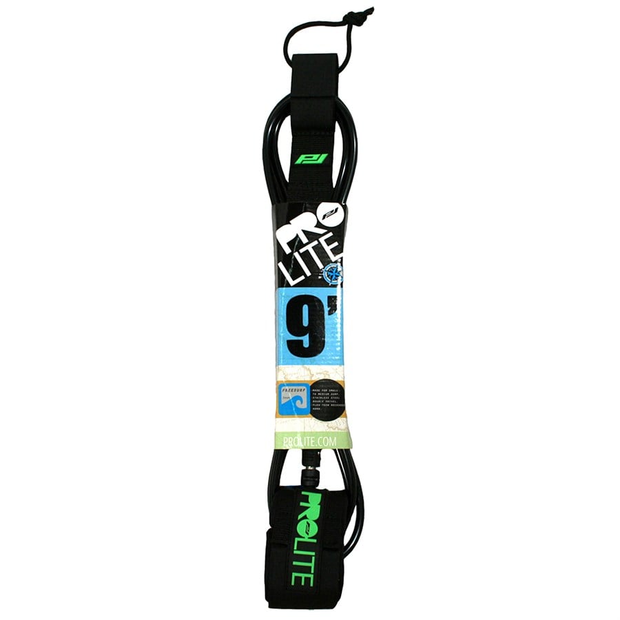 Evo Pro-Lite 9' Freesurf Double Swivel Surfboard Leash + Sticky Bumps Basecoat Wax + Easy Grip Wax Comb