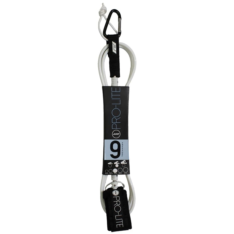 Evo Pro-Lite 9' Freesurf Double Swivel Surfboard Leash + Sticky Bumps Basecoat Wax + Easy Grip Wax Comb