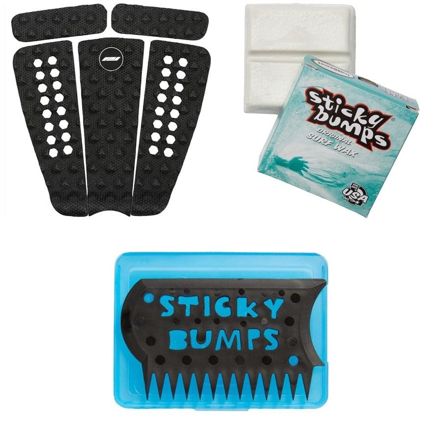 evo Pro-Lite Basic Five Traction Pad + Sticky Bumps Basecoat Wax + Wax Comb & Box