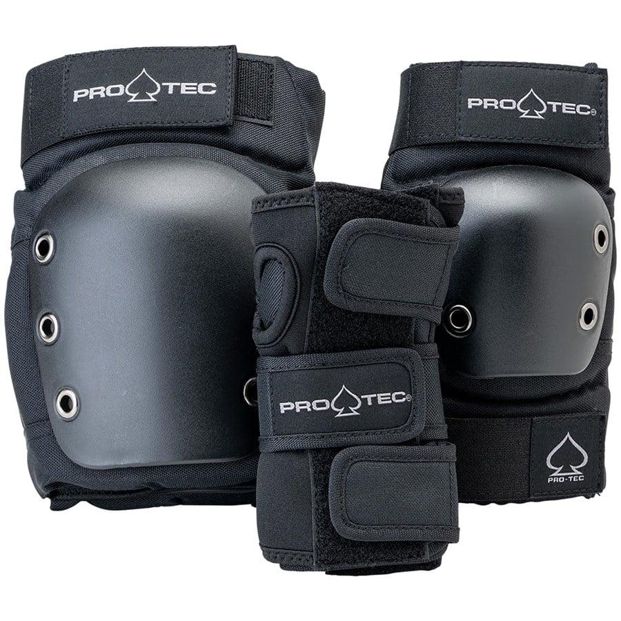 evo Pro-Tec Street Adult 3-Pack Open Back Skateboard Pad Set