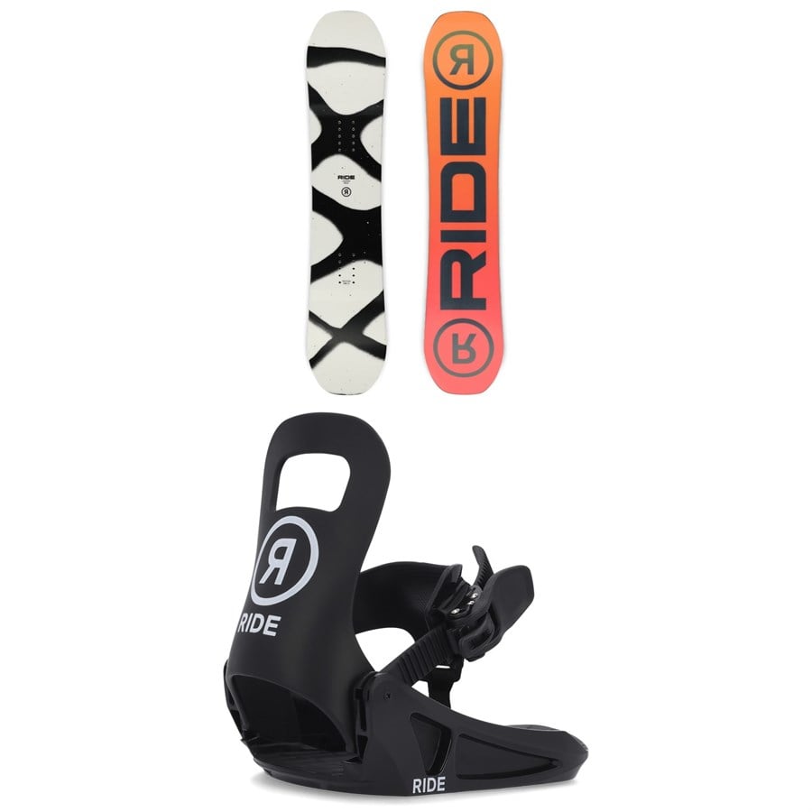 Evo Ride Lowride Snowboard + Micro Snowboard Bindings - Kids' 2026