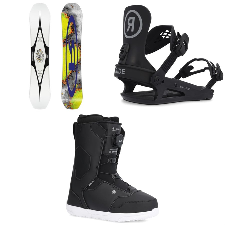 Evo Ride Zero Jr Snowboard + K-1 Snowboard Bindings + Lasso Jr Snowboard Boots - Kids' 2026