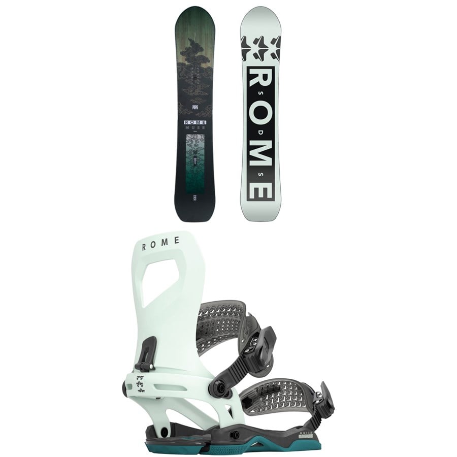 evo Rome Muse Snowboard + Guild Snowboard Bindings - Women's 2024