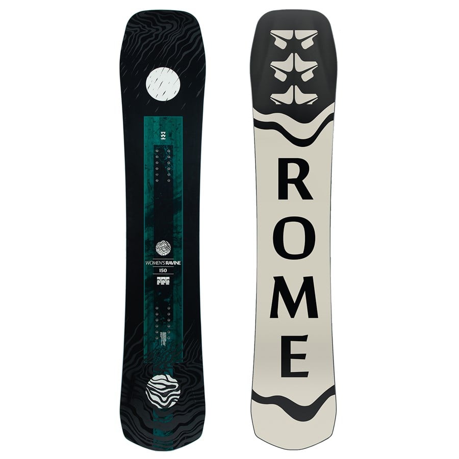 Rome Ravine Snowboard + Guild Snowboard Bindings - Women's 2024