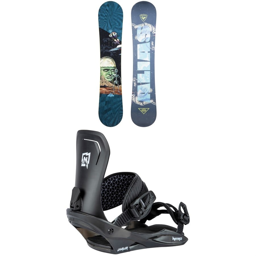 Evo Rossignol Alias Snowboard + Nitro Charger Snowboard Bindings - Kids'