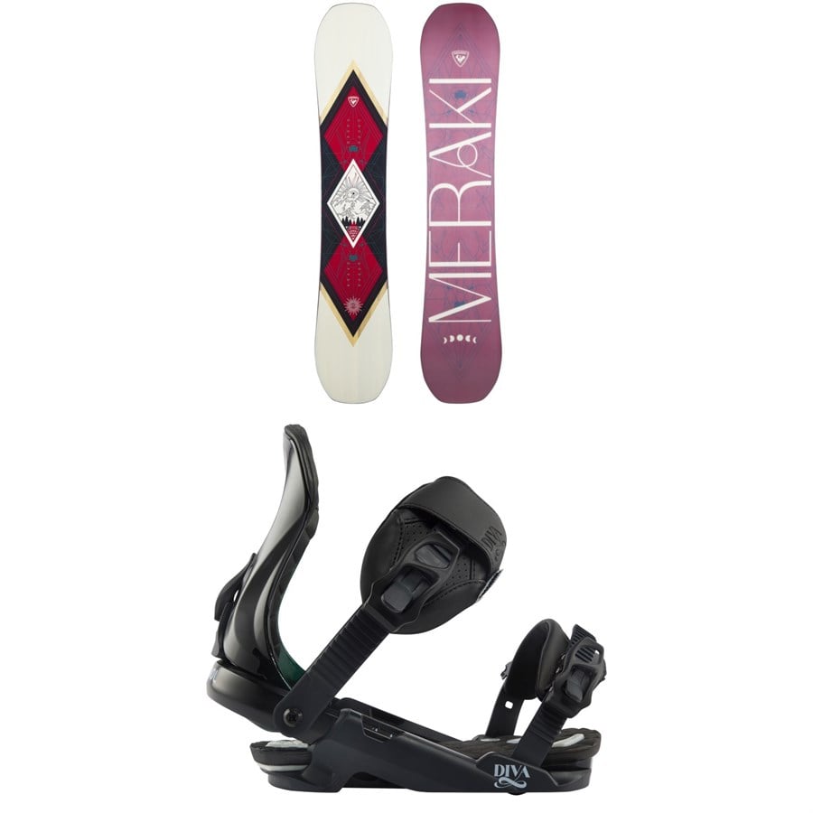 evo Rossignol Meraki Snowboard + Diva Snowboard Bindings - Women's 2025