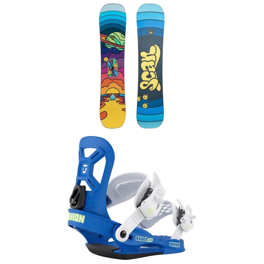 evo Rossignol Scan Snowboard + Union Cadet Mini Snowboard Bindings - Kids' 2026