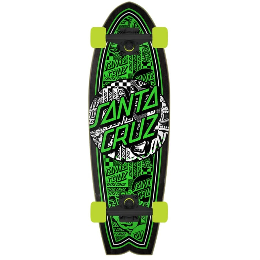 evo Santa Cruz Skateboards Flier Collage Dot 8.8 Cruiser Complete