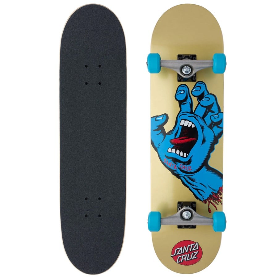 evo Santa Cruz Skateboards Screaming Hand Fade Large 8.25 Skateboard Complete