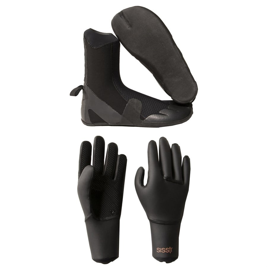 Evo Sisstrevolution 3mm Split Toe Wetsuit Boots + 3mm Wetsuit Gloves - Women's