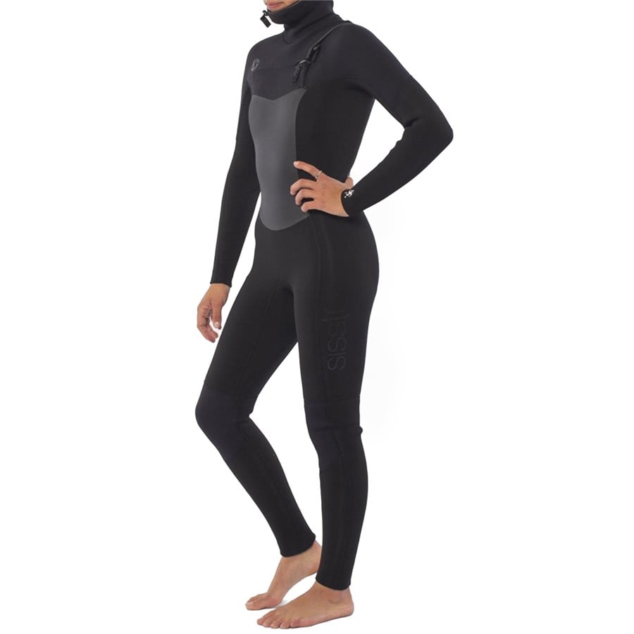 Evo Sisstrevolution 5/4 7 Seas Hooded Chest Zip Wetsuit + 5mm Round Toe Wetsuit Boots + 3mm Wetsuit Gloves - Women's
