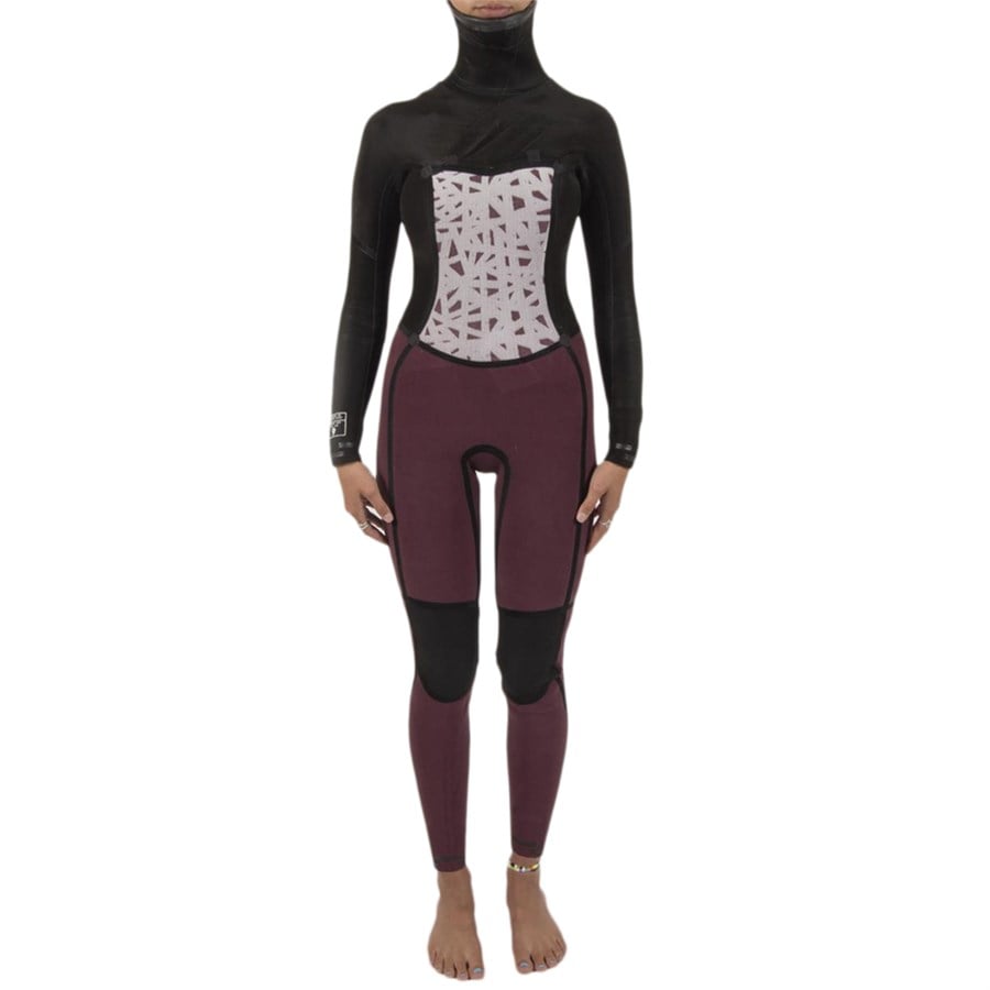 Evo Sisstrevolution 5/4 7 Seas Hooded Chest Zip Wetsuit + 5mm Round Toe Wetsuit Boots + 3mm Wetsuit Gloves - Women's