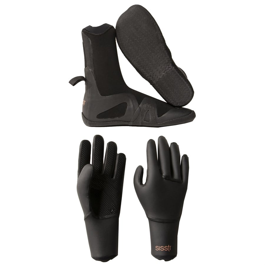 Evo Sisstrevolution 5mm Round Toe Wetsuit Boots + 3mm Wetsuit Gloves - Women's