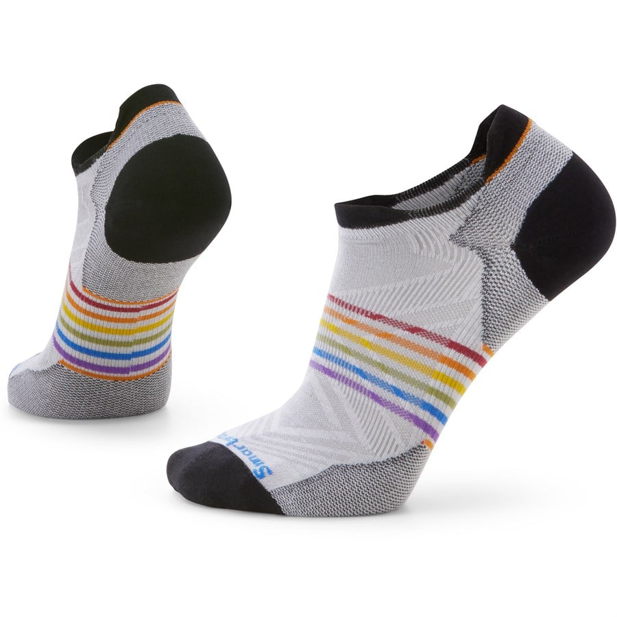 Evo Smartwool Run Zero Cushion Pride Rainbow Low Ankle Socks - Unisex