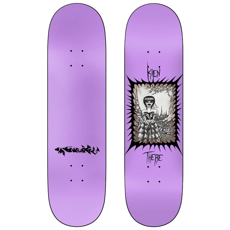 evo There Skateboards Kien Funeral Doll 8.25 Skateboard Deck