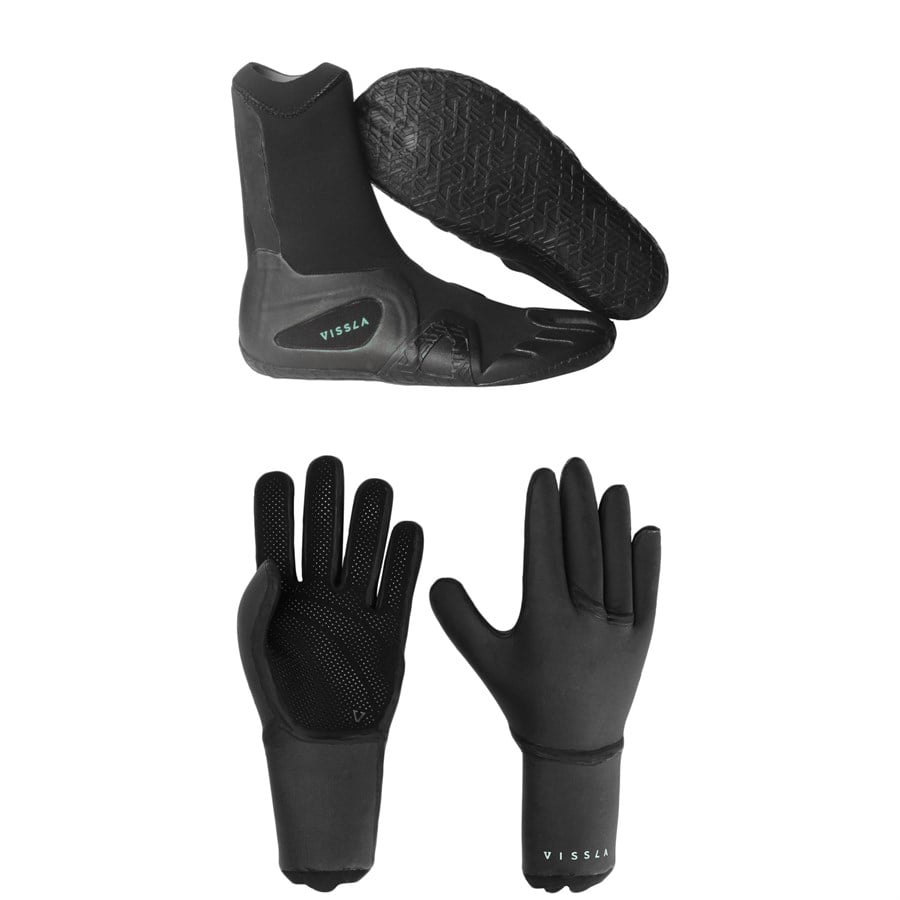 evo Vissla 3mm 7 Seas Split Toe Wetsuit Boots + 3mm 7 Seas Wetsuit Gloves
