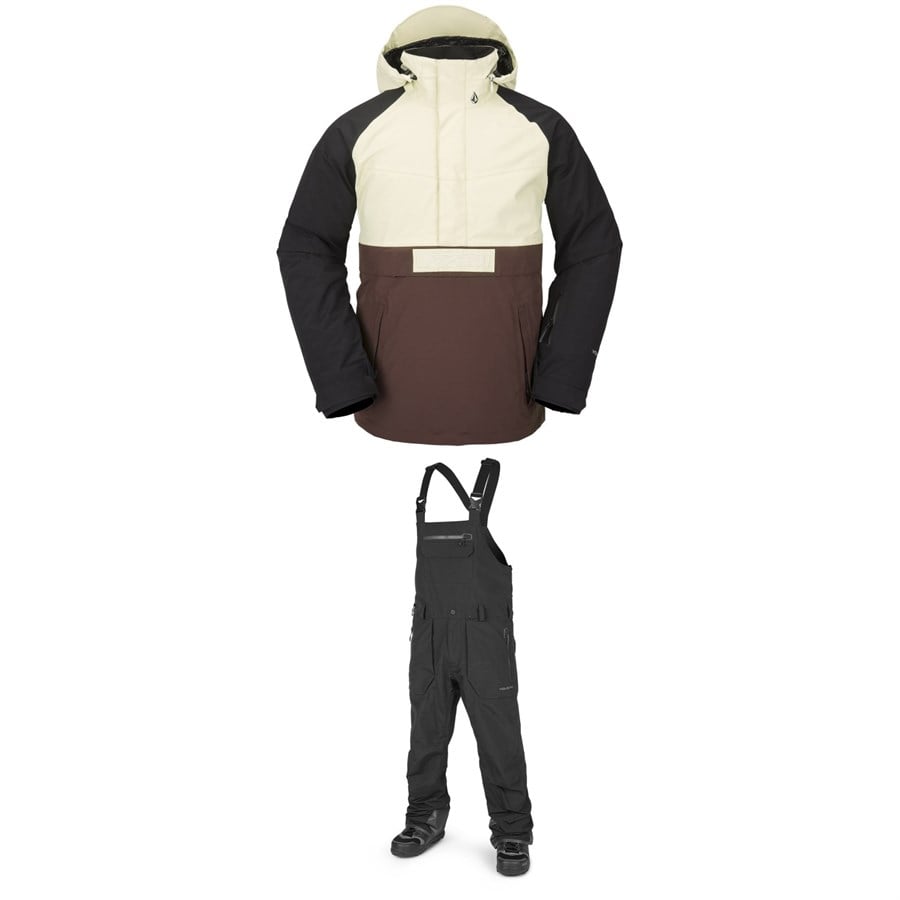Evo Volcom Melo GORE-TEX Pullover Jacket + Volcom Rain GORE-TEX Bib Overalls 2023