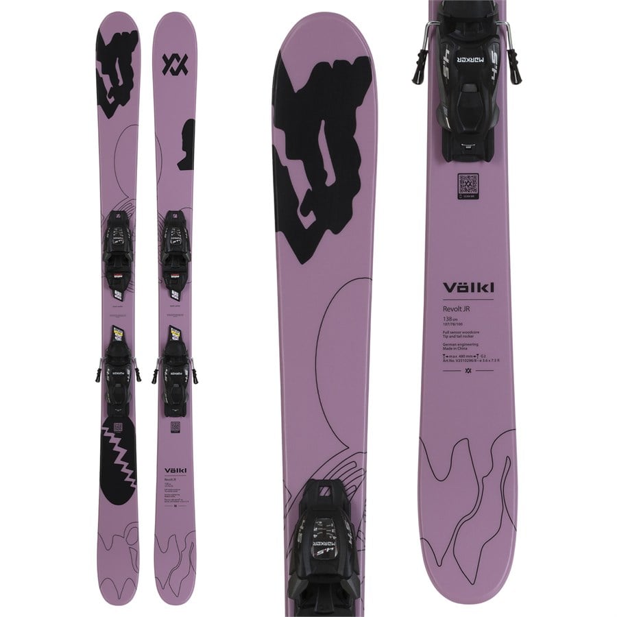 evo Völkl Revolt Jr Urban Skis + vMotion 4.5 Jr Bindings - Kids' 2026