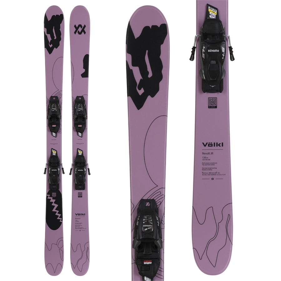 evo Völkl Revolt Jr Urban Skis + vMotion 7.0 Jr Bindings - Kids' 2026
