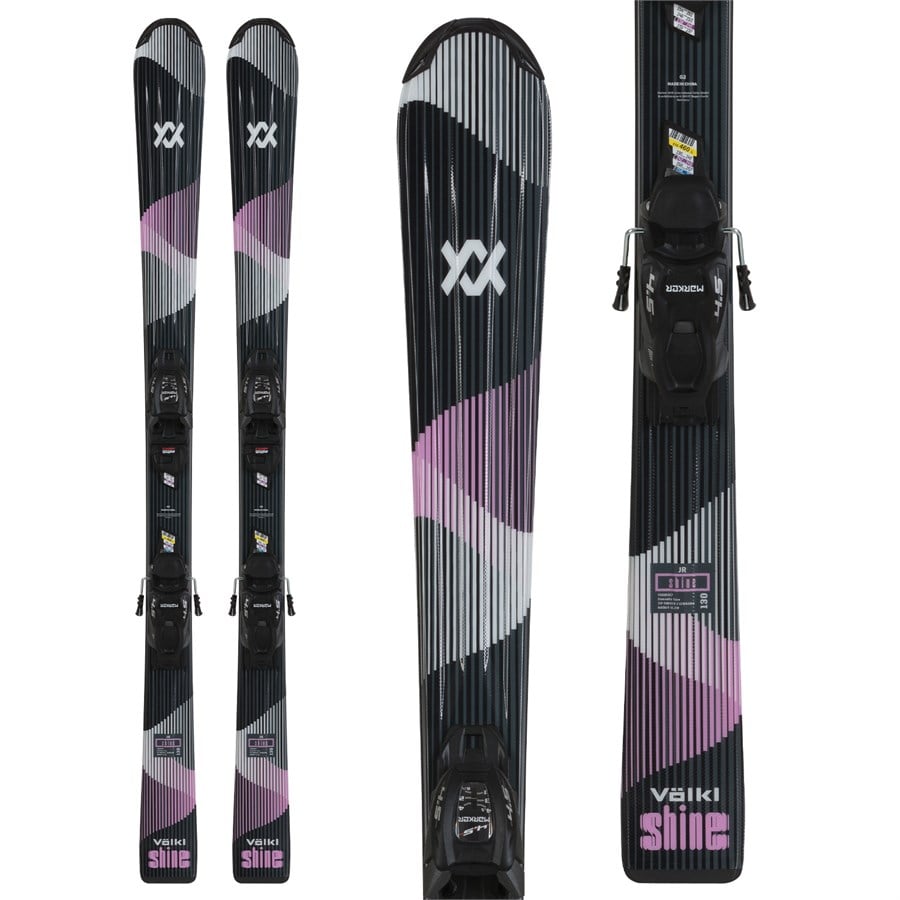 evo Völkl Shine Jr Skis + vMotion 4.5 Jr Lady Bindings - Kids' 2026
