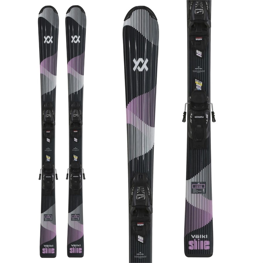 Evo Völkl Shine Jr Skis + VMotion 7.0 Jr Lady Bindings - Kids' 2026