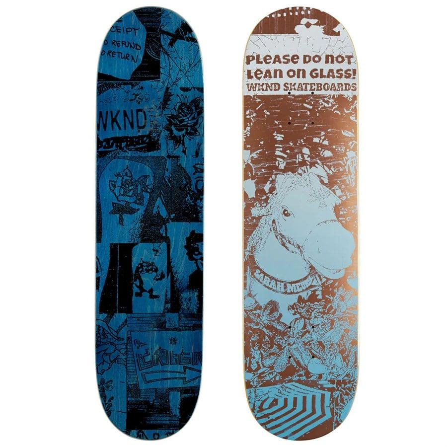 evo WKND Please Do Not Lean On Glass Sarah Meurle 8.125 Skateboard Deck