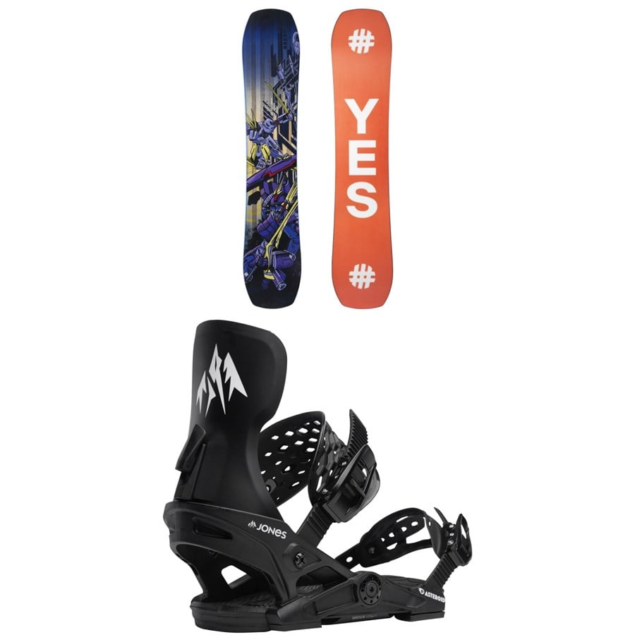 Evo Yes. First Basic Snowboard + Jones Asteroid Snowboard Bindings - Kids' 2026