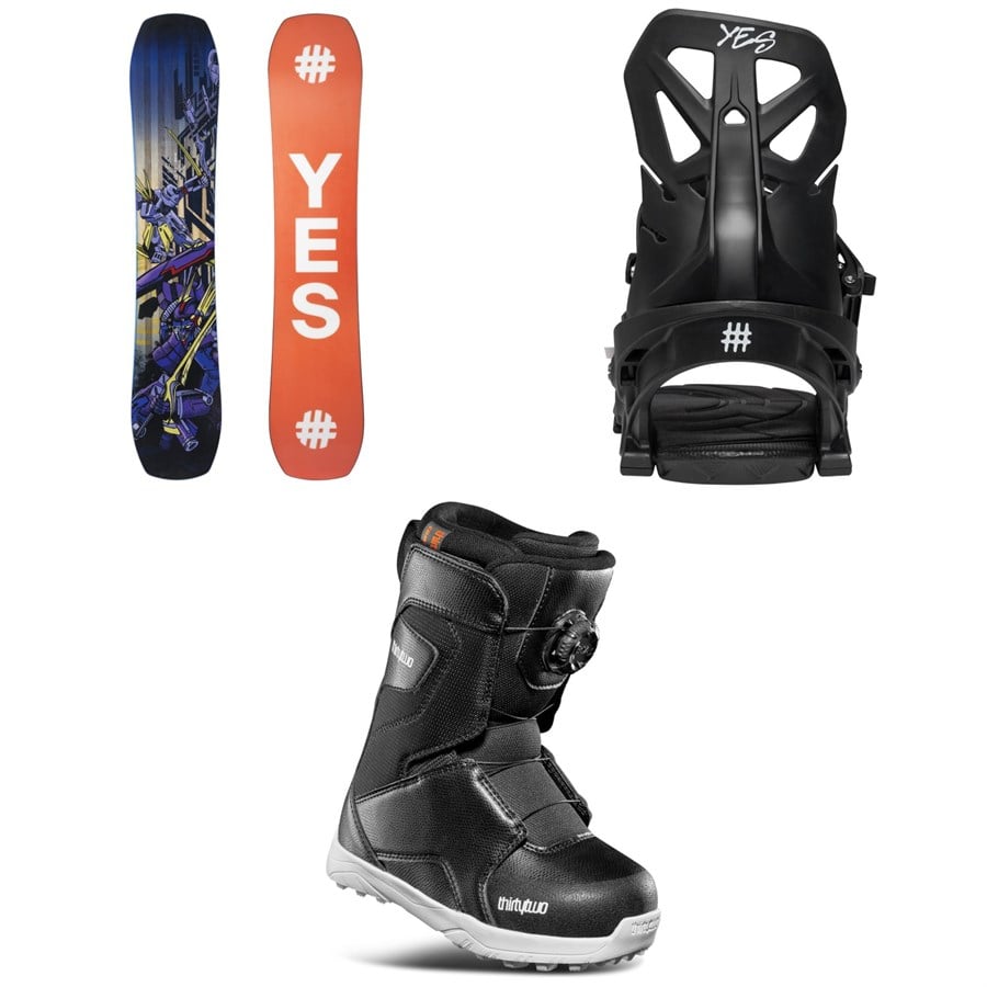 Evo Yes. First Basic Snowboard + NX-Gen Snowboard Bindings + Thirtytwo Lashed Boa Snowboard Boots - Kids' 2026