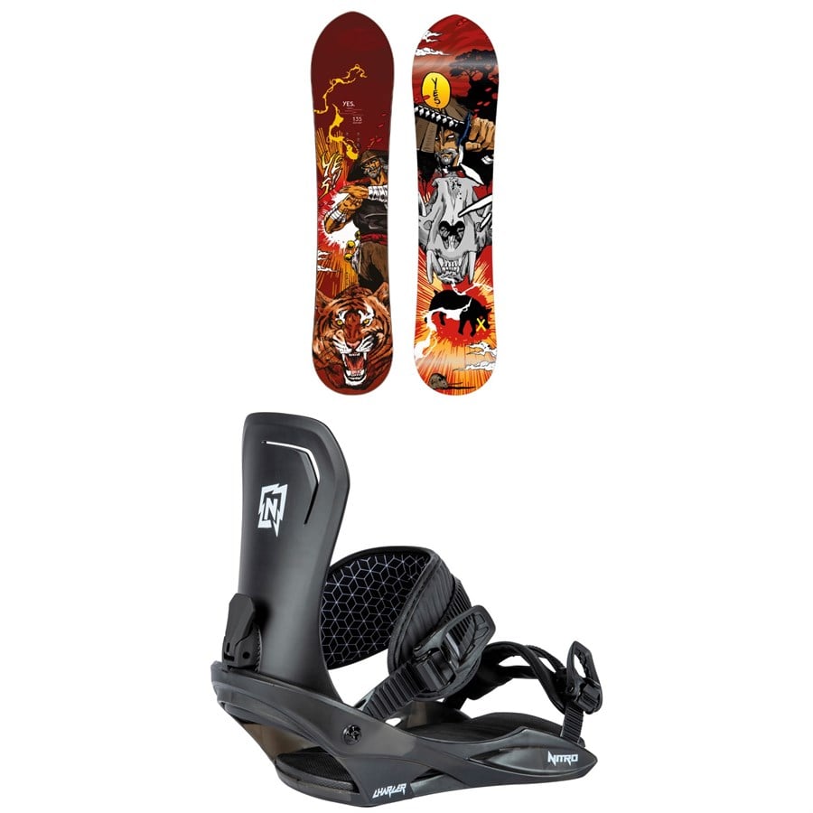 Evo Yes. Firstpow Snowboard 2024 + Nitro Charger Snowboard Bindings - Kids'