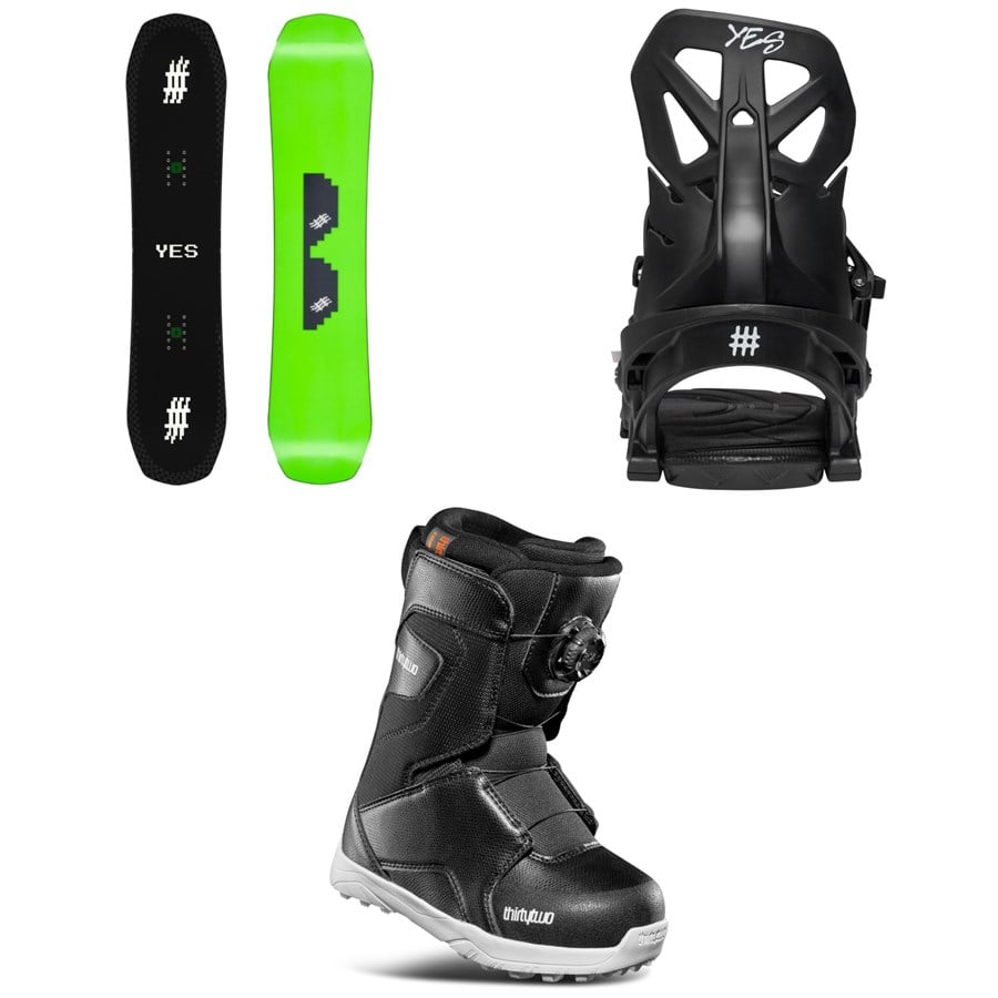 evo Yes. Jumper Snowboard + NX-Gen Snowboard Bindings + thirtytwo Lashed Boa Snowboard Boots - Kids' 2026