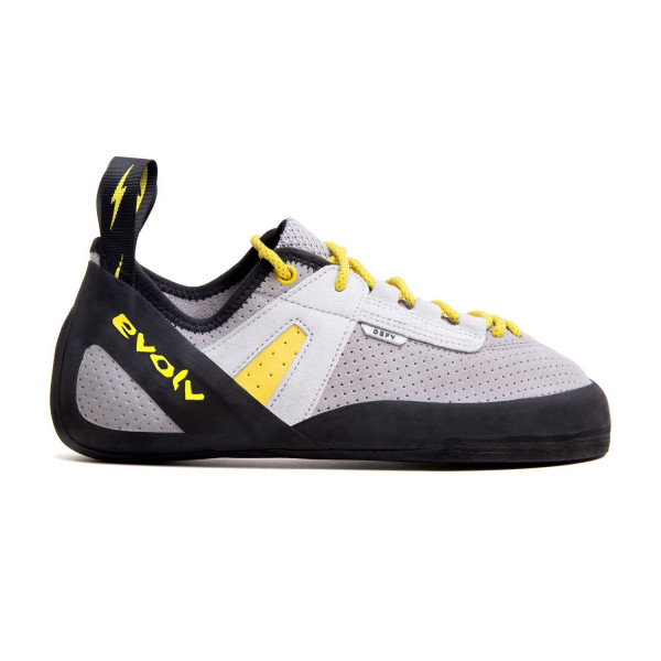 evolv Defy Lace - 14 15 16 Climbing Shoes All-Around Fog gray / banana_0550