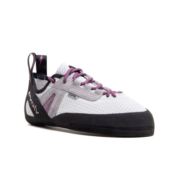 Evolv Elektra Lace Low Volume Climbing Shoes All-Around Silk White / Grape_6220