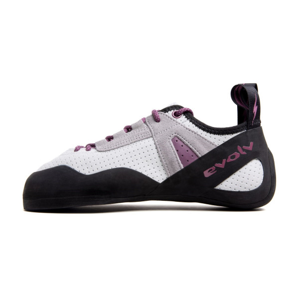 Evolv Elektra Lace Low Volume Climbing Shoes All-Around Silk White / Grape_6220