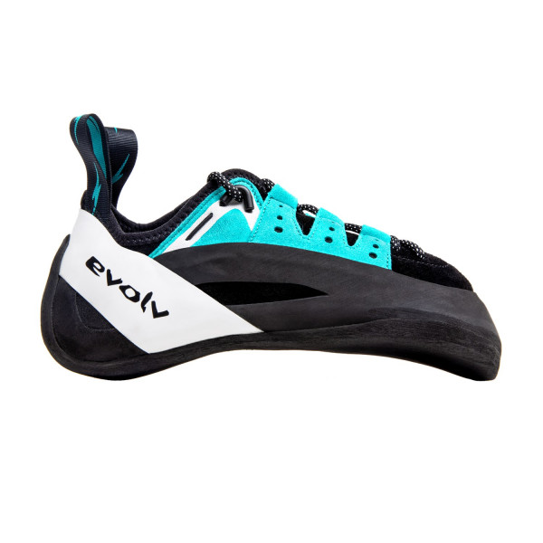 evolv Geshido Lace Climbing Shoes Performance Black/teal/white_0955