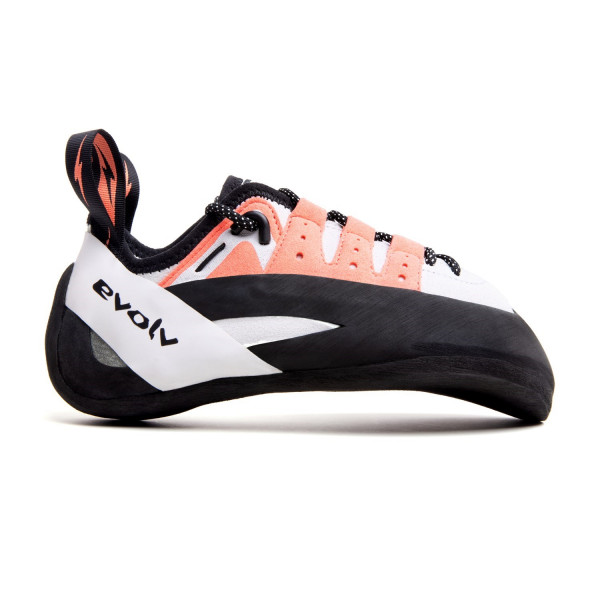 evolv Geshido Lace Low Volume Climbing Shoes Performance White/coral/black_6286