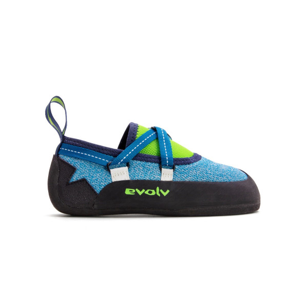 evolv Venga Youth Climbing Shoes Climbing Shoes Kids Blue/neon lime_3300