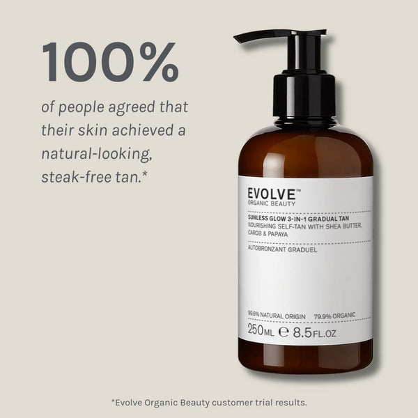 Evolve Organic Beauty Sunless Glow 3-in-1 Gradual Tan
