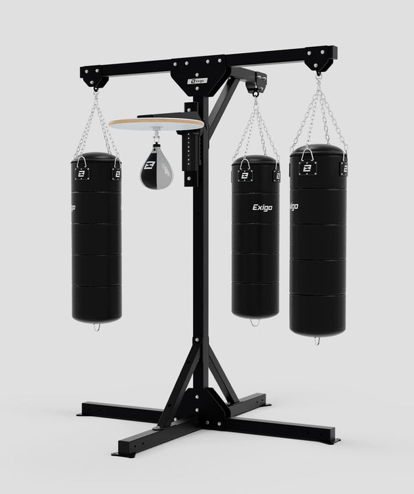 exit Exigo® 4 Station Punch Bag Frame with Speed Ball Platform
