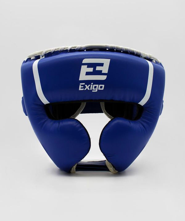 exit Exigo® C3 Classic Leather Head Guard - Blue/White