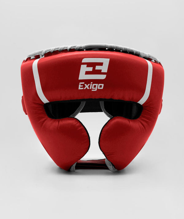 exit Exigo® C3 Classic Leather Head Guard - Red/White