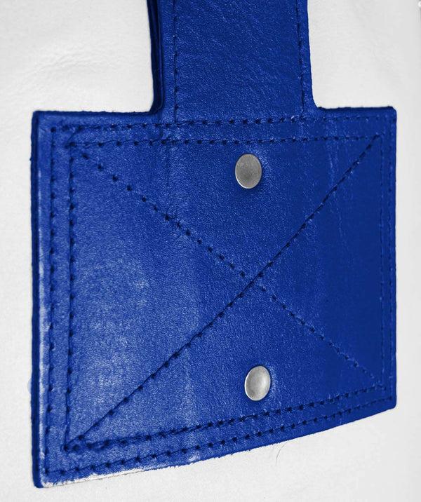 Exit Exigo® Super Pro 4ft 6'' 75kg Immensus Leather Punch Bag - Blue/White