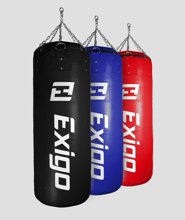 Exit Exigo® Super Pro 4ft 60kg Jumbo Leather Punch Bag - Black