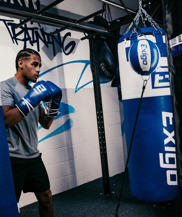 Exit Exigo® Super Pro Leather Double End Ball - Blue/White