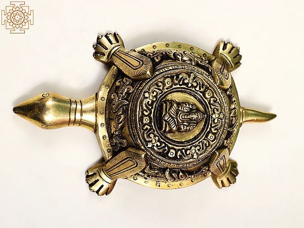 exotic india 1" Vastu Turtle with Engraved Ganesha | Handmade 